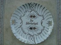 "Zur Silberhochzeit" - schöner alter Porzellan-Teller Kreis Ostholstein - Sereetz Vorschau