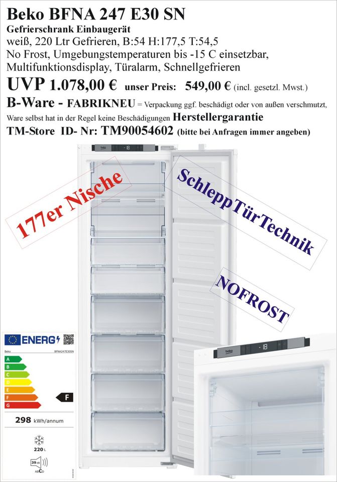 Einbaukühlschrank NEU als B-Ware Einbaugefrierkombination Einbaukombi  Einbaugefrierschrank Einbau Kühlschrank Gefrierkombination Kombi  Gefrierschrank 88cm 102cm 122cm 144cm 157cm 177cm Liebherr Miele in Hessen  - Wolfhagen | Kühlschrank & Gefrierschrank ...