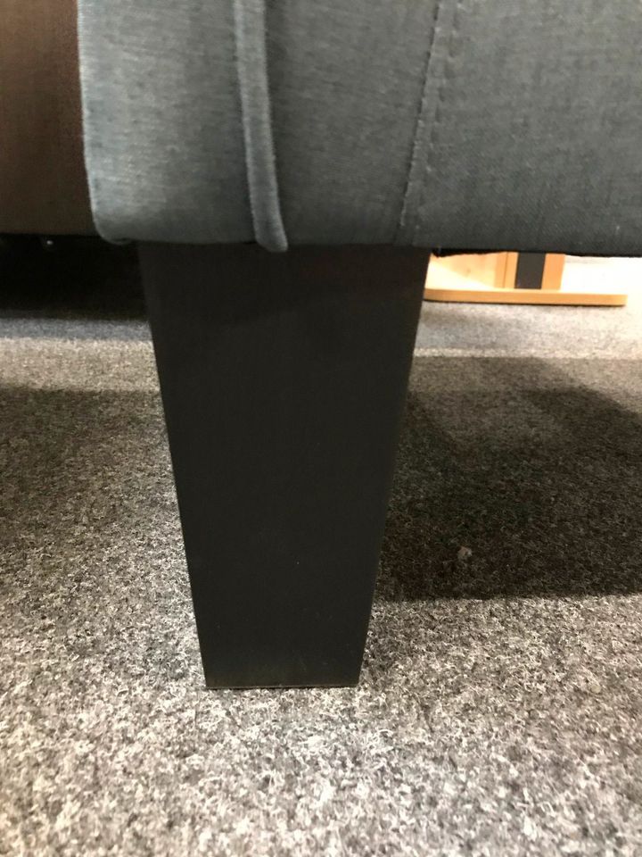 Kleiner Sessel Harlow Webstoff Grau Füße schwarz in Kulmbach