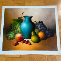 Öl Gemälde Frank Lean Kunstwerk ungerahmt Stillleben Obst 50x60 Sachsen - Werdau Vorschau