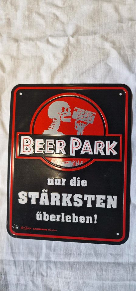 Blechschild Beer Park Bier Deko 17x22 cm in Bexbach