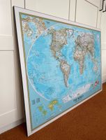 Weltkarte auf Holz zum aufhängen 109x76cm National Geographic Nordrhein-Westfalen - Datteln Vorschau