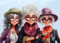 Bügelbilder Alte Mädchen flotte Oma ältere Damen Digitaldruck DIY Rheinland-Pfalz - Sankt Julian Vorschau
