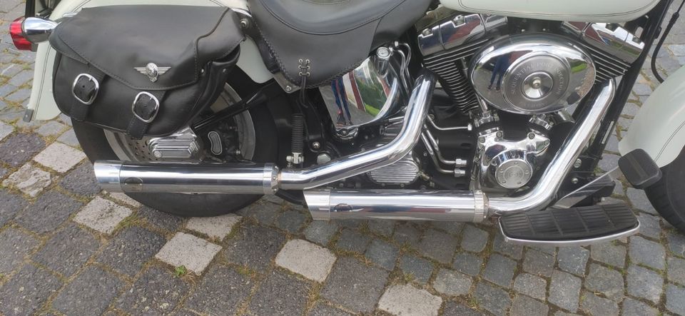 Harley Davidson Fat Boy 2002 in weiß, FESTPREIS ! in Stadland