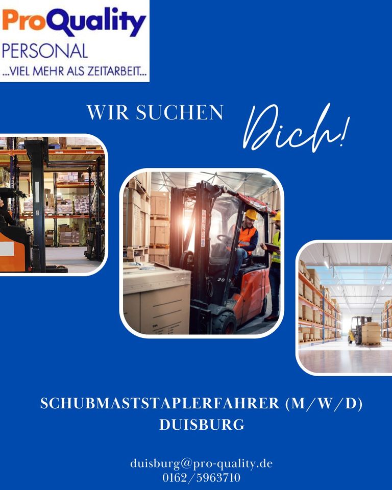 Staplerfahrer Duisburg 2.275€ + Zulagen + 500€ Starter Prämie in Duisburg