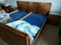 Schlafzimmer Massivholz Antik Bett Schrank Nachttisch 60erVintage Bayern - Dettelbach Vorschau