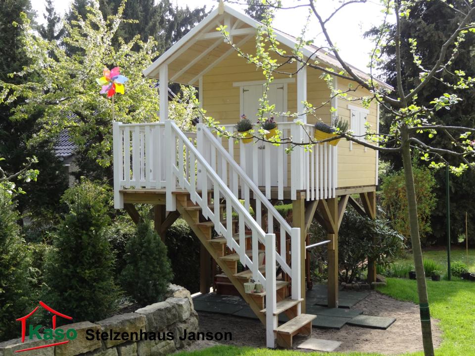 Stelzenhaus Janson XXL-A1 I Großes Kinder Spielhaus aus Holz in Mücke