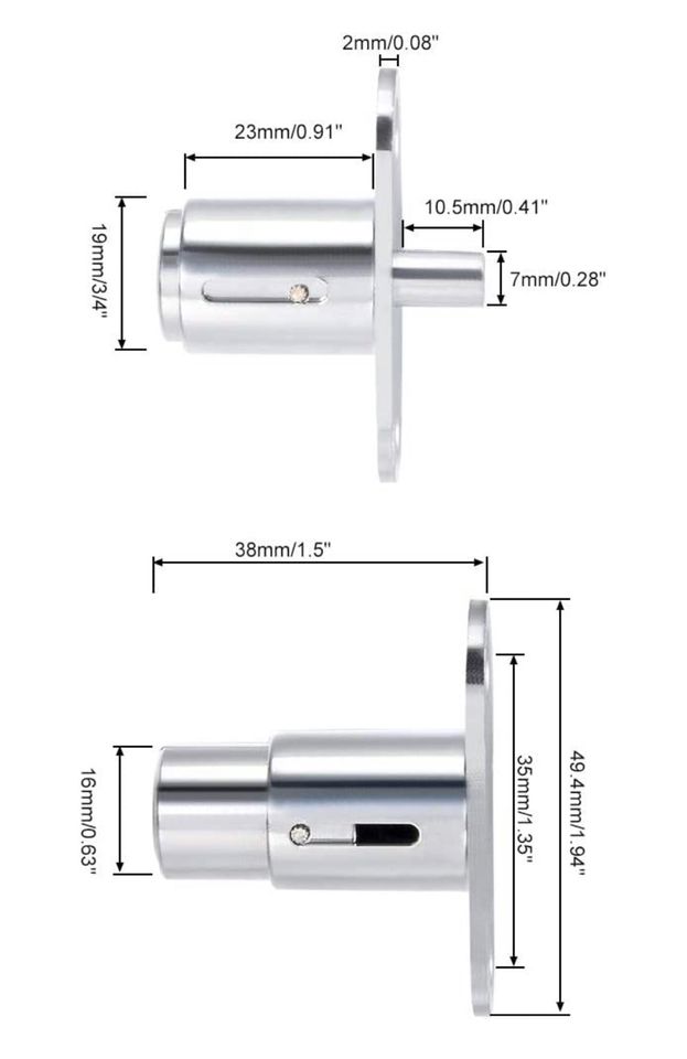 Kolbenschloss Schrank Schloss Schublade Druckzylinder 3/4“ in Marktleuthen