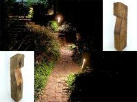 Nüri - Gartenlampe Außenbereich Wegeleuchte Holzbalken Rustikal Eichenholz Licht Beleuchtung Leuchte handworkz Eiche antik modern Holz Lampe Holzlampe Stehlampe Stehleuchte Gartenleuchte Weg Hof Haus Hessen - Nidderau Vorschau