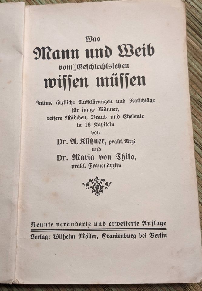 Buch 1915 :  Was Mann u.Weib vom Geschlechtsleben wissen müssen in Arnsberg