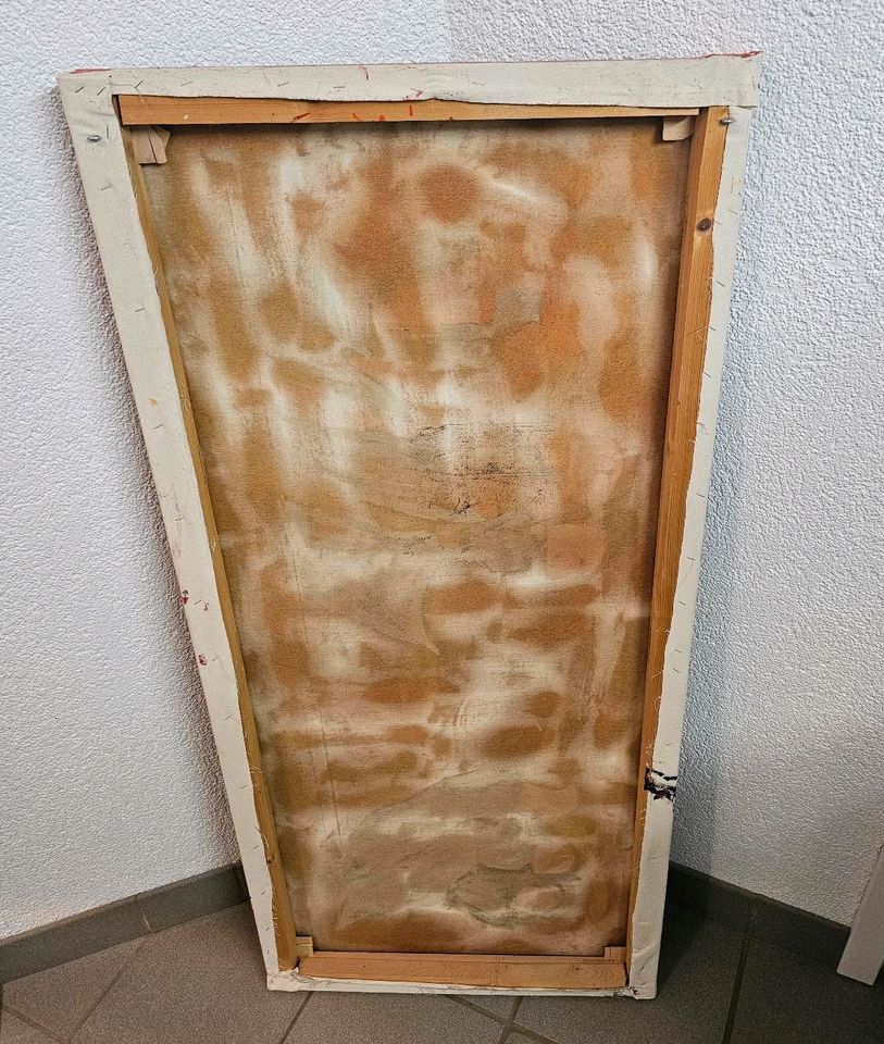 Nackte Frau in rot Gemälde auf Leinwand von A. Schmitz in Düsseldorf