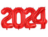 2024 Deko set Zahl Rot red ballon 100 cm Neujahr Silvester Party Baden-Württemberg - Neckarsulm Vorschau