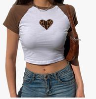 Y2K 2000s Leopard Herz Crop Top Gr.XS Neu Frankfurt am Main - Westend Vorschau
