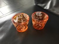 2 Teelichter Glas schwer orange Schmetterlinge Frühling Bochum - Bochum-Mitte Vorschau