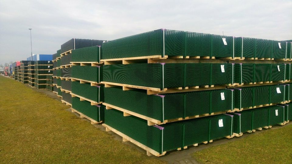 Aktion 62,50 lfdm Zaun Doppelstab Gittermatte  anthrazit 1230 mm in Großbeeren