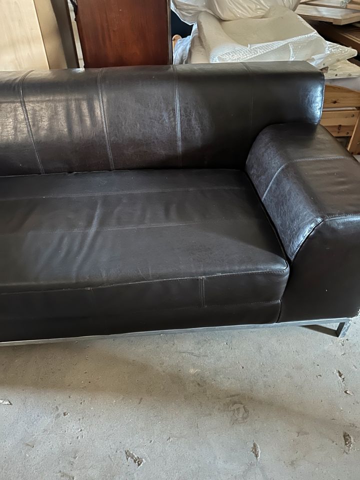 Ikea Sofa Leder dunkelbraun in Hamburg