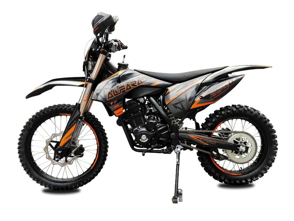 250ccm Alfarad T7 Dirtbike Cross Enduro Pitbike Crossbike Orange in Greven