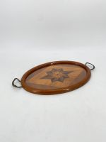 * TABLETT OVAL ANTIK 1900 HOLZ INTARSIEN STERN MESSING GLASPLATTE Berlin - Charlottenburg Vorschau