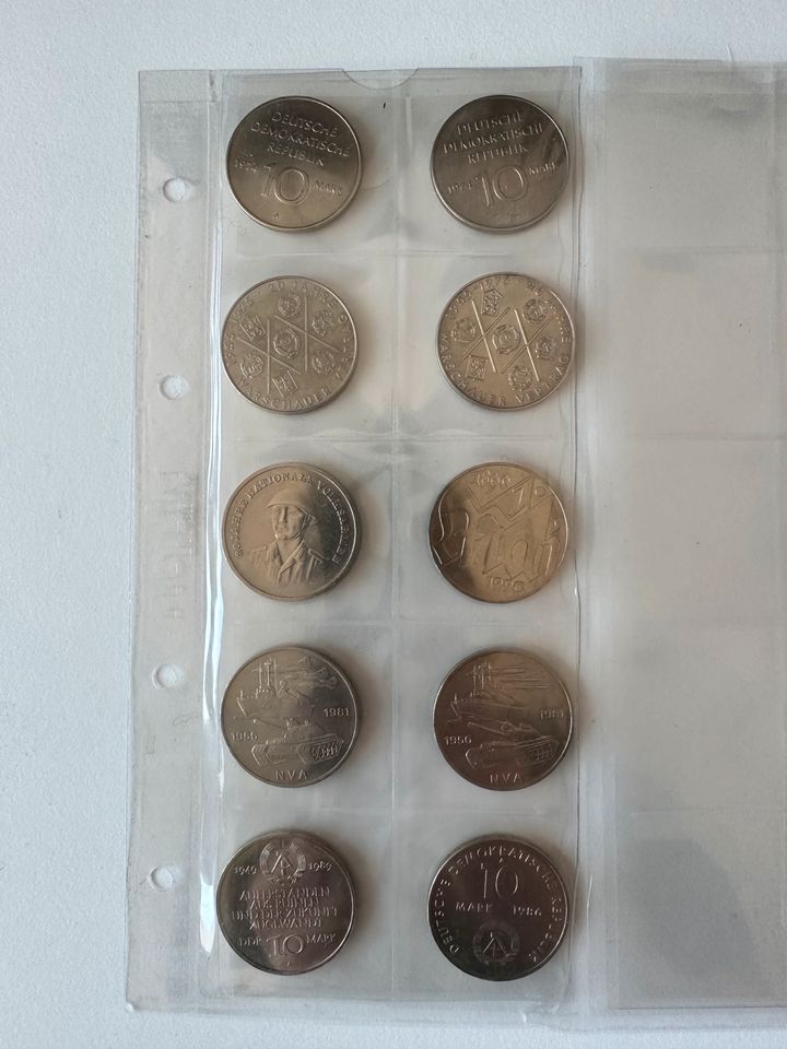 10 Mark Münze Münzen DDR Konvolut kein DM in Horneburg