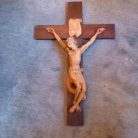 Antikes Kruzifix aus Holz mit Jesus Christus aus Holz Bielefeld - Gadderbaum Vorschau