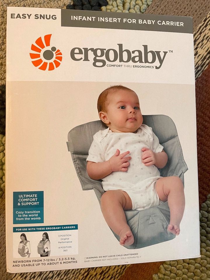 ergobaby Easy Snug Neugeborenen-Einsatz in OVP in Mainz