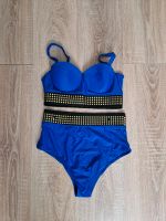 Badeanzug Bikini M blau gold Nieten Baden-Württemberg - Bad Rappenau Vorschau