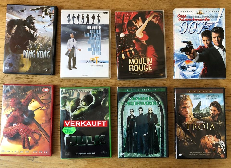 DVD's 14 verschiedene Filme, 007, Ice Age, Troja etc. in Rudelzhausen