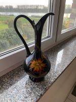 Schwarze Vase mit Blumenmotiv Nordrhein-Westfalen - Niederkassel Vorschau