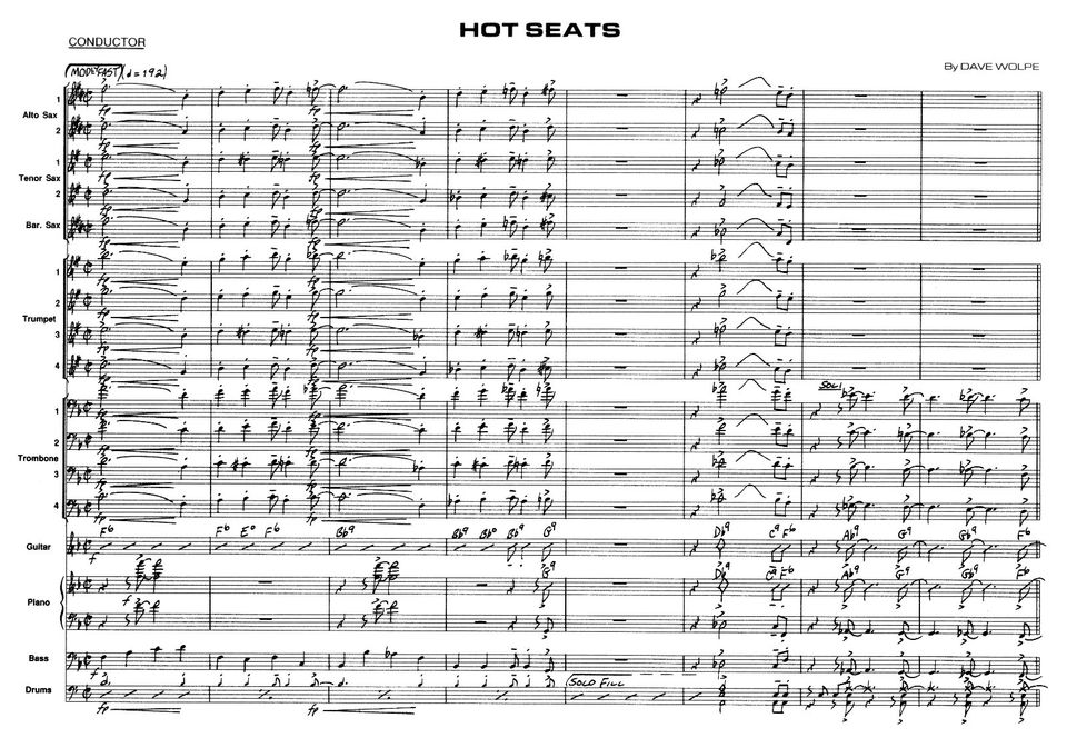 Hot Seats by Dave Wolpe - Big Band Arrangement in Lippstadt