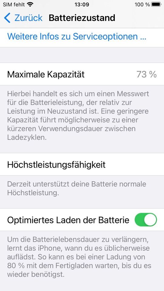 iPhone 7, sehr guter Zustand, 73% in Kleinmachnow