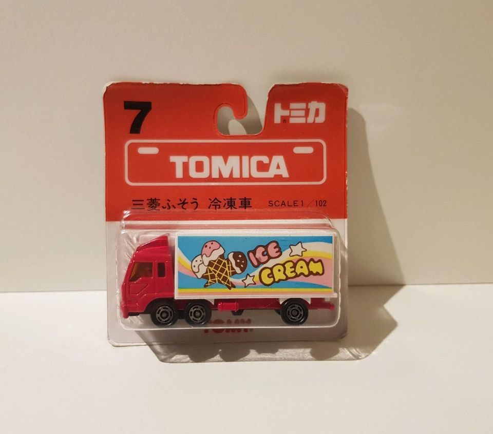 LKW Tomica Fuso Truck 1988 Tomy Ice Cream Spielzeug OVP in Emmering