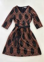 Le Fee Maraboute Midi Kleid grafisches Muster Gr36 Braun Schwarz Baden-Württemberg - Heilbronn Vorschau