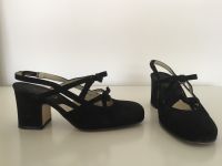 Sandalen Mary Janes Pasito schwarz nubuk Leder Gr. 36 Absatz 7 cm Düsseldorf - Stadtmitte Vorschau