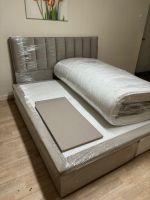 Bett Beige mit Bettkasten 180cm x 2m Duisburg - Friemersheim Vorschau