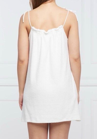 Polo Ralph Lauren Mini Kleid mit Logo-Stitching in weiß in Hasloh