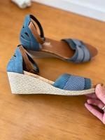 Rieker Denim Wedges Sandalen Gr. 41 Niedersachsen - Bockhorst Hümmling Vorschau