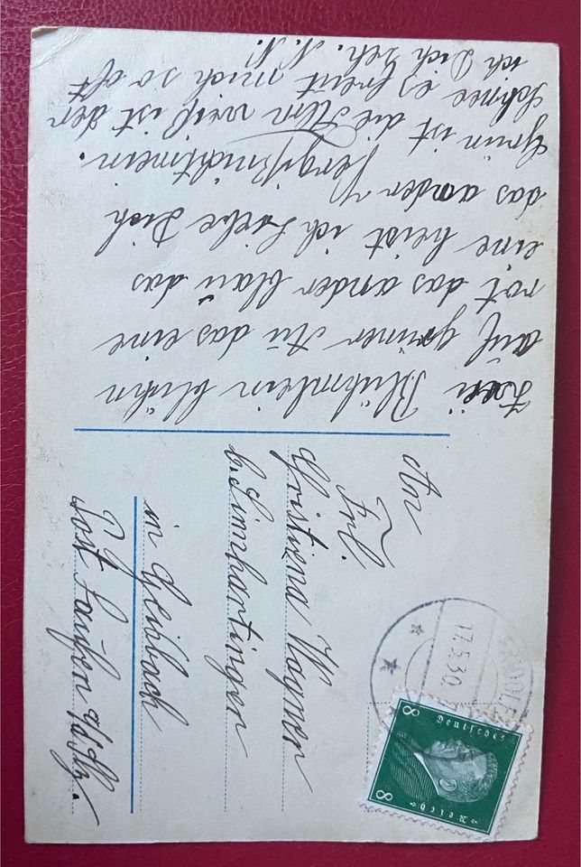 Postkarte gestempelt 17.05.1930 in Berlin