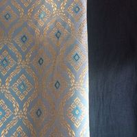 Stoff Dekostoff Blau/Gold Jacquard Designer Seide Brokat -ÖKOTEX! Brandenburg - Potsdam Vorschau