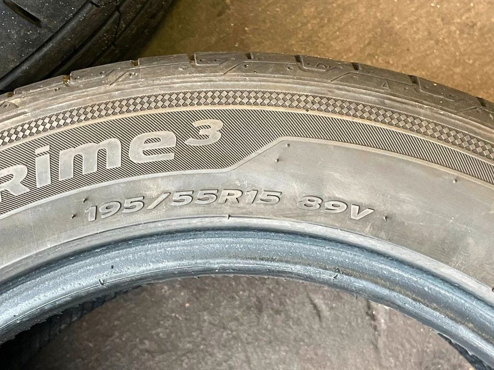 2 gebr. Sommerreifen 195/55 R15 89V, Hankook (inkl.Montage) in Lippstadt