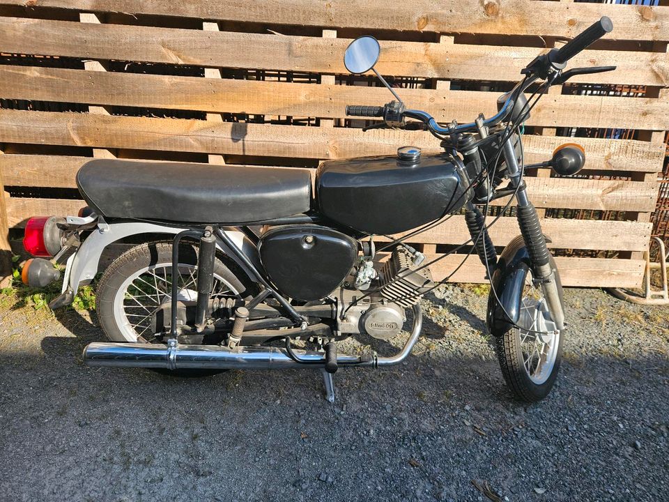 Simson S51 B 4 Gang Neuaufbau original Papiere in Wülknitz