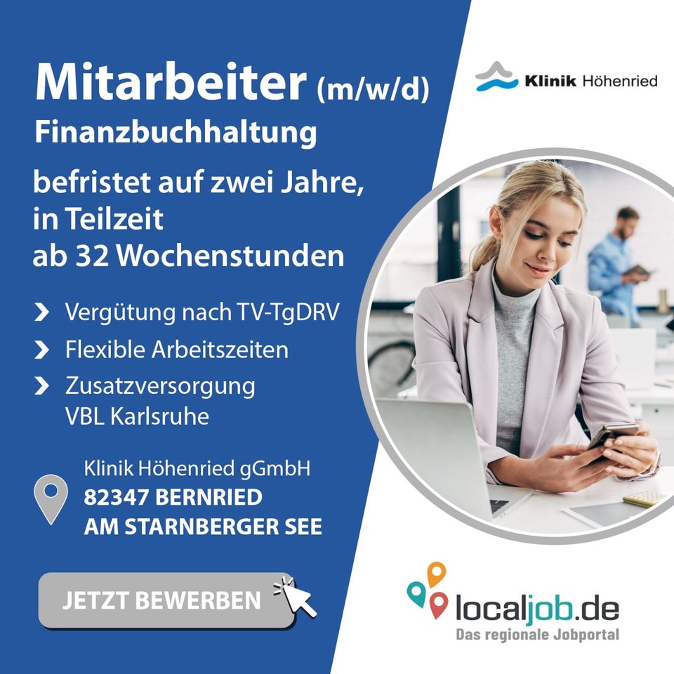 Mitarbeiter (m/w/d) Finanzbuchhaltung in Bernried gesucht | www.localjob.de in Bernried