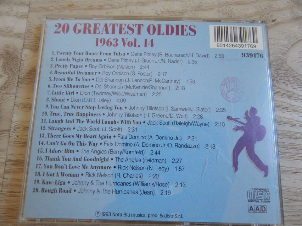Musik CD 20 Greatest Oldies 1963 Vol.14 in Oberzent