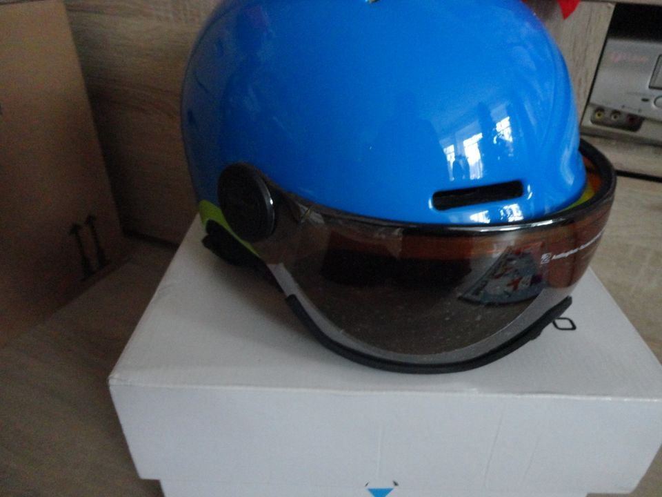 Tecnopro Ski & Snowbord Helm inkl.Brille, blau in Bischofswerda