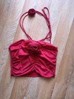 Pull & Bear Rose Crop Top Neckholder romantisch Sachsen - Chemnitz Vorschau
