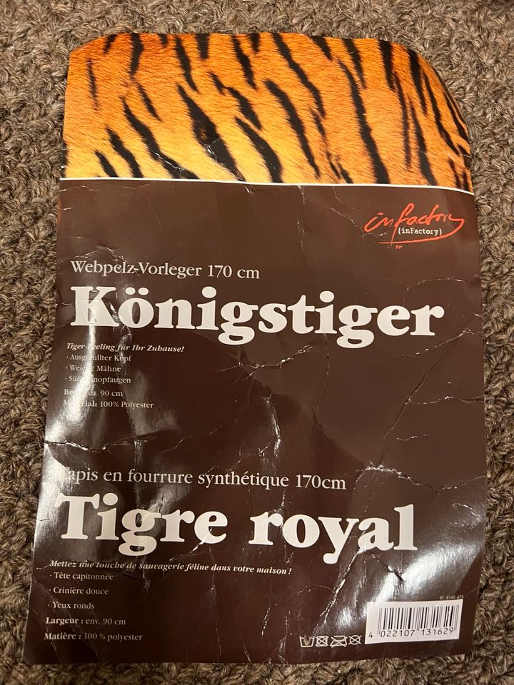 Königstiger Tigerfell Webpelzvorleger Bettvorleger in Plauen