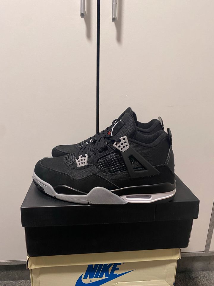 Jordan 4 Black Canvas Größe: 45 in Bad Hersfeld