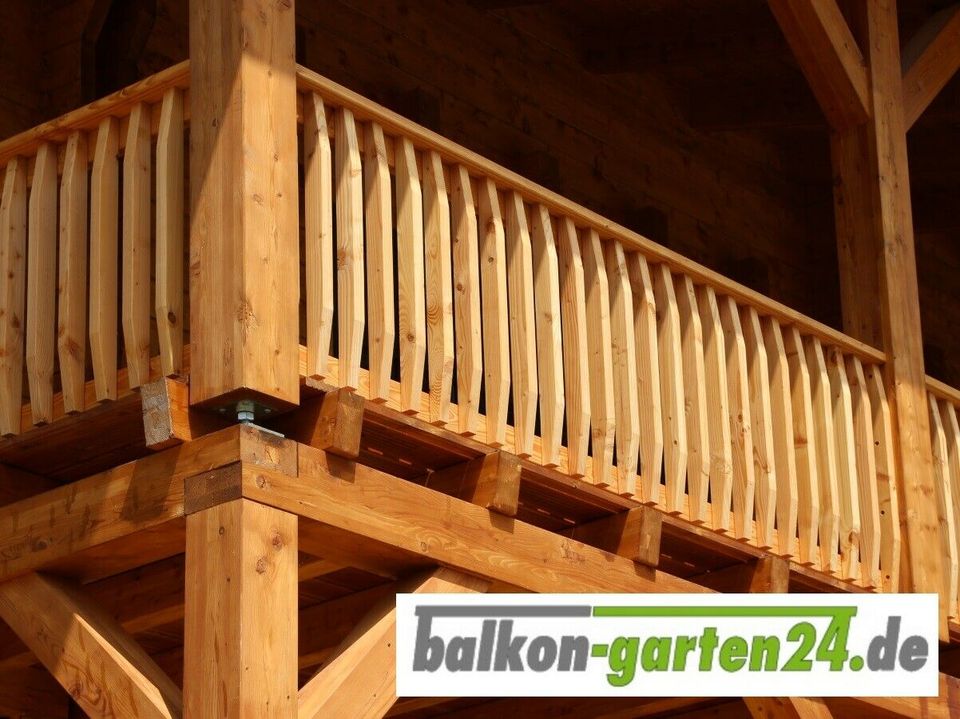 Holzbalkon Denver F Bausatz 200cm Balkongeländer Holz Fichte -TOP in Waldbröl