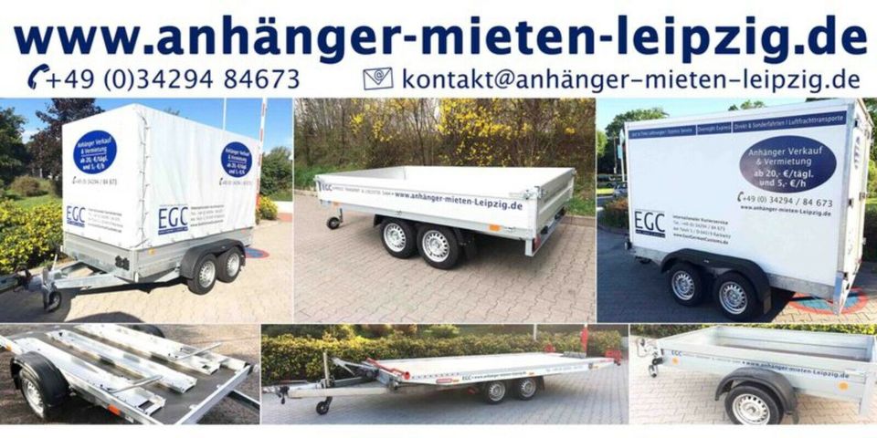 Anhänger Autotrailer 1achser 2achser mieten ( Leipzig ) in Leipzig