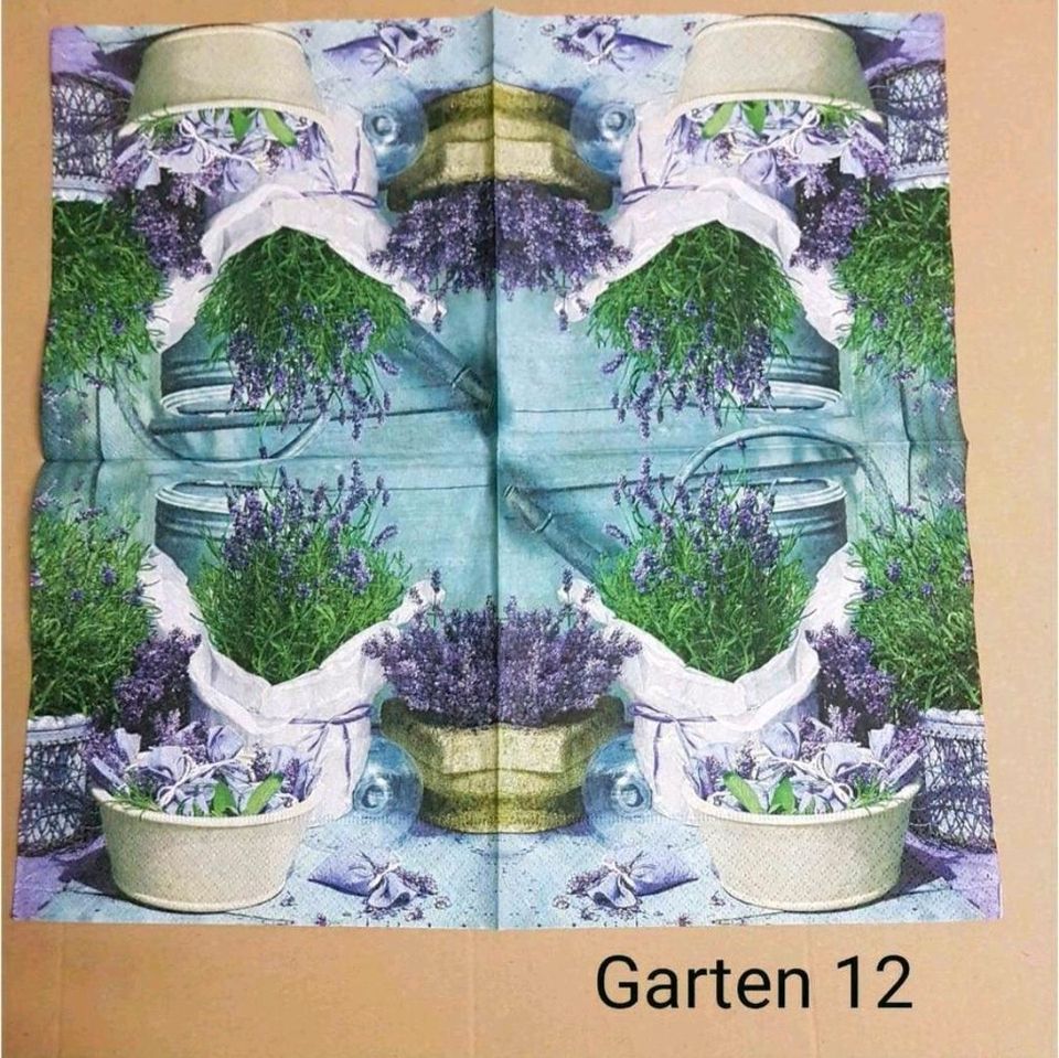 ⭕️ 0,20€ Motivservietten Garten Blumen Schneeglöckchen Kräuter in Leipzig