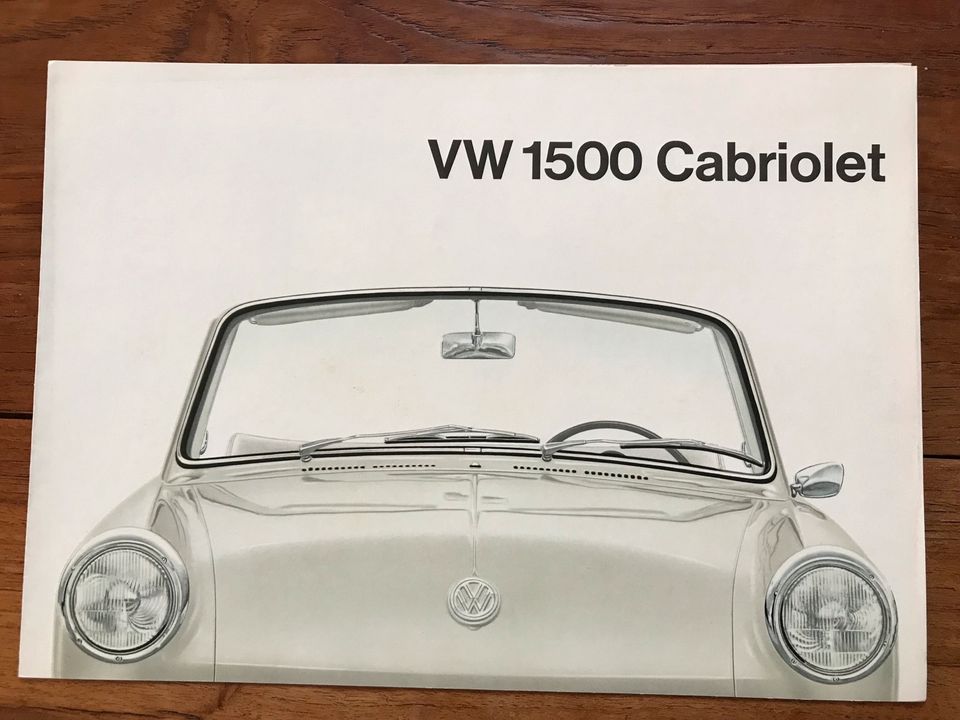 1961 VW Volkswagen 1500 Cabriolet Prospekt in Gronau (Westfalen)